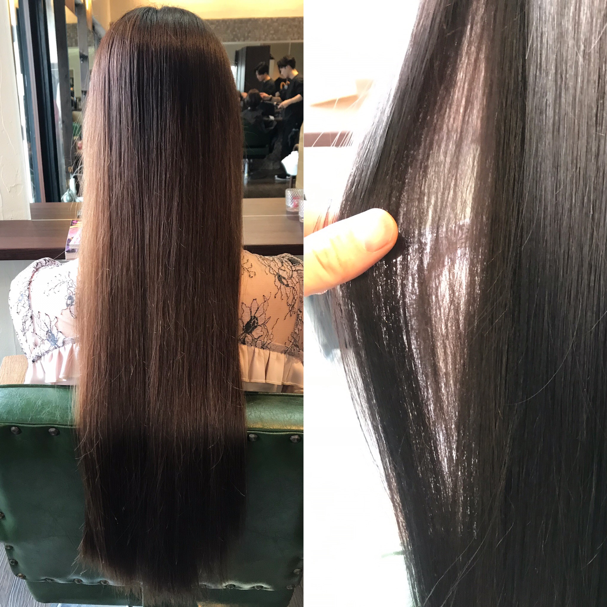 アディクシーカラー・アメジストで黄色味を抑えた暗めヘアカラー ...
